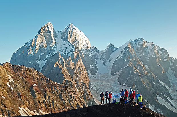 Acclimatization climb to the top of Mount Koruldi, Georgia.