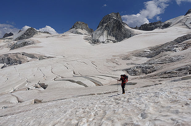 Climbing Mont Blanc, Alps