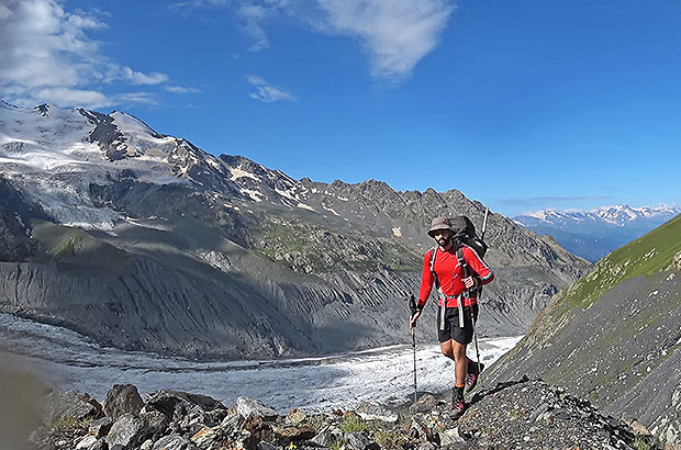 Trekking in the mountains of the Caucasus, the approach route to the Gestola peak from Svaneti