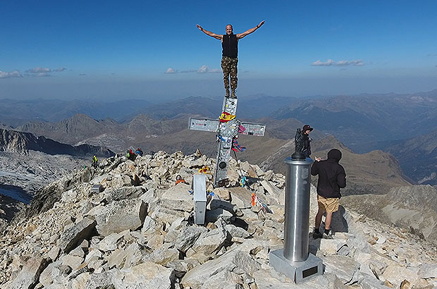 At the summit of Pico Aneto
