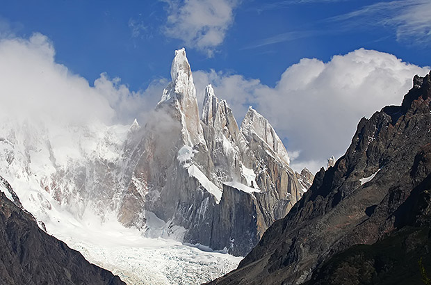 Nevado Cerro Torre in Patagonia - one of the iconic climbs of the world
