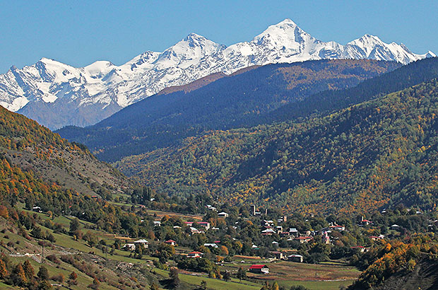 Peak Tetnuld in Svanetia (Georgia)