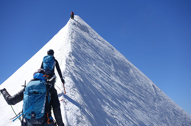 Climbing in the Monte Rosa massif