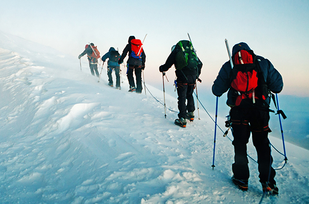 Summit climb of Mount Elbrus along the Northern route