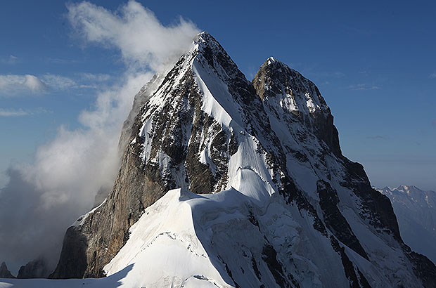 Famous Mount Ushba, Caucasus