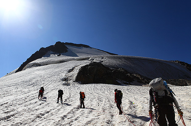 Trekking climb of Mount Laila in Svanetia, Georgia