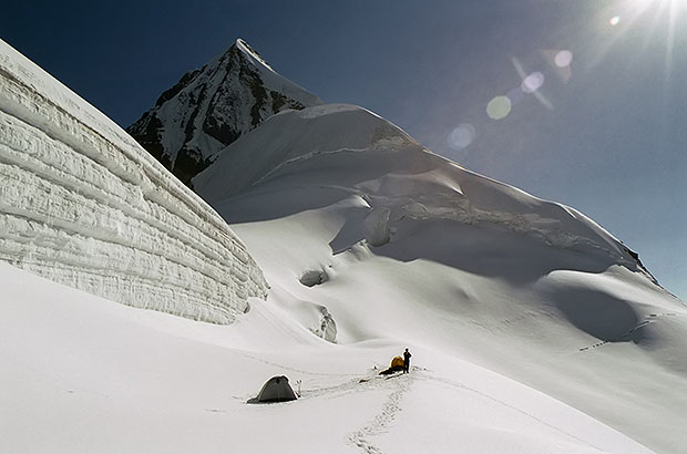 Mount Ushba plateau, Ushba pillow and the top of North Ushba, 2003