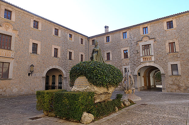 Lluc Monastery courtyard