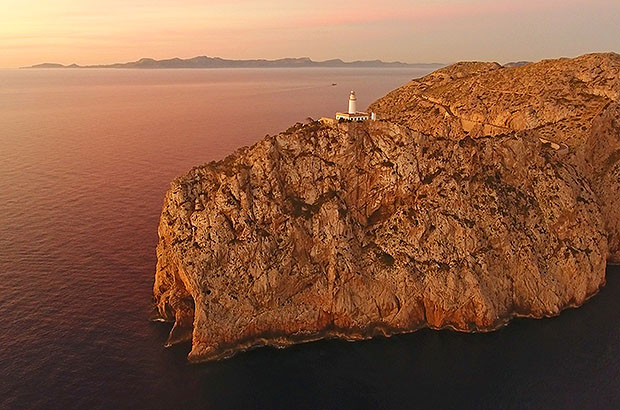 Formentor lighthouse on the easternmost tip of Mallorca