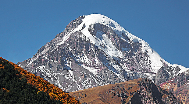 Вершина Казбек, вид со стороны Грузии