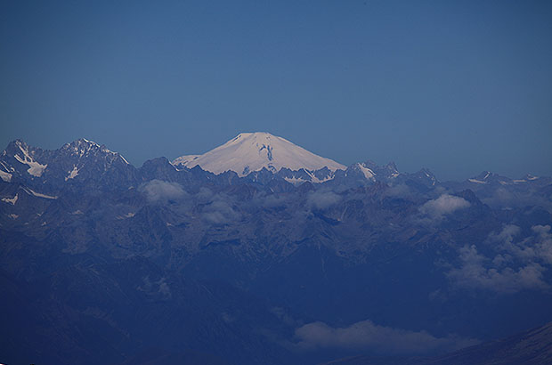 Mount Elbrus view from Mount Kazbek