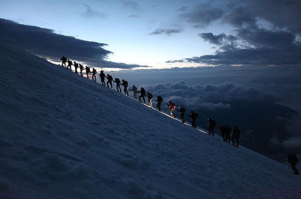 Climbing Mount Elbrus via South route